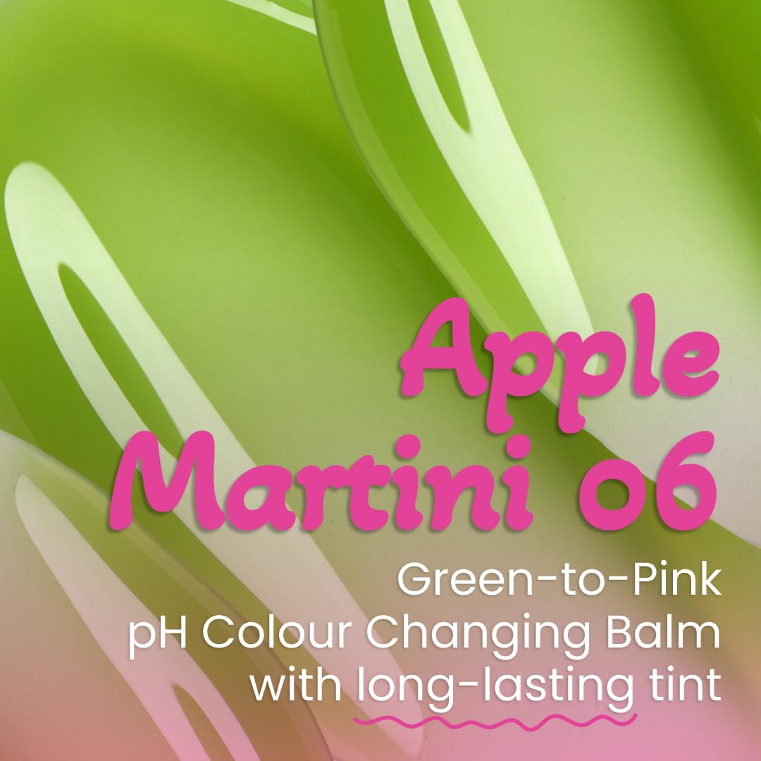 Typsy Beauty Pout Polish Lip Balm – Apple Martini | Green-to-Pink Color Changing Lip Balm with Peptides, Vitamin C & Collagen | Hydrates, Brightens & Plumps Lips | 8g
