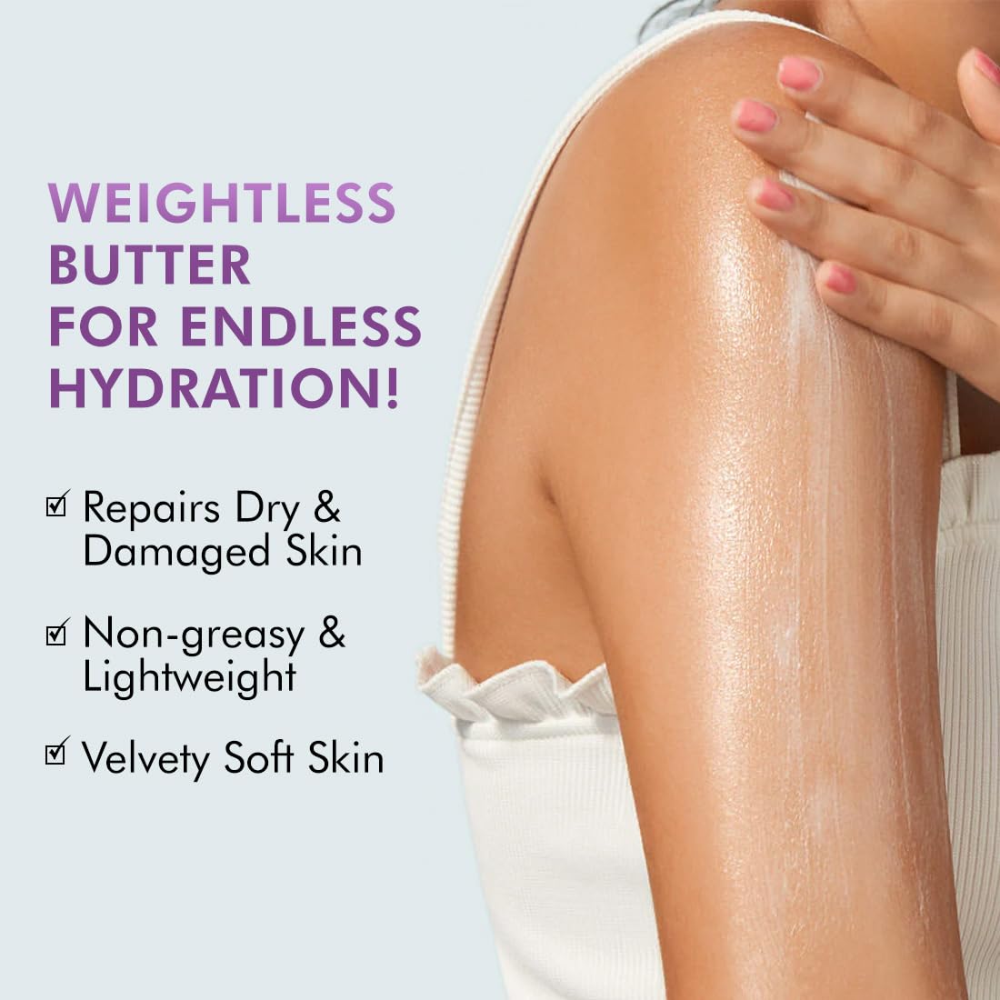 mCaffeine Blueberry Swirl Deep Moisturizing Body Butter | 5 Essential Ceramides for Skin Repair with Shea Butter & Cocoa Butter | 72Hrs Long Lasting Moisturization | Winter Body Care | Fruity Blueberry Aroma | Body Butter for Women and Men - 200g