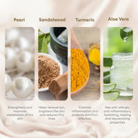 VLCC Pearl Facial Kit - 60g | Luminous and Radiant Skin | At Home Facial with Pearl Extracts, Sandalwood, Turmeric & Aloe Vera | Tan Removal Facial Kit.
