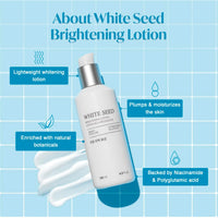 The Face Shop White Seed Brightening Face Lotion with Niacinamide & Vitamin B | For Dark Spots, Dullness & Acne Scars| Suitable for Normal, Oily, Dry, Combination Skin | Sulphate & Paraben Free, 145ml