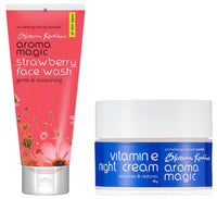 Aroma Magic Vitamin E Night Cream, 50G & Face Wash 100 Ml (Strawberry)