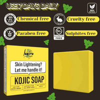 Chandan & Kesar Bath Soap,Pigmentation, Sun damage,Brightening Underarm & Reduces Dark Spot,Kojic Acid Soap,Skin Brightening Soap For Men & Women(1-Magic Soaps & 1 Kojic Soaps)