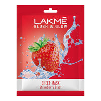 Lakmé 9 To 5 Cc Cream for All Skin Type Mini,01 - Beige,Light Face Makeup With Natural Coverage,Spf 30 - Tinted Moisturizer To Brighten Skin,9 G&Lakmé Blush & Glow Strawberry Sheet Mask,25 Ml