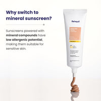 RE' EQUIL Sheer Zinc Tinted Sunscreen, 100% Mineral-Based Sunscreen UVA, UBV, & IR Protection, Water Resistant With SPF 50 PA+++ For All Skin Types, 50g