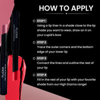 FLiCKA High Drama Matte Lipstick Jealous & Lip Liner Berlin Combo | 06