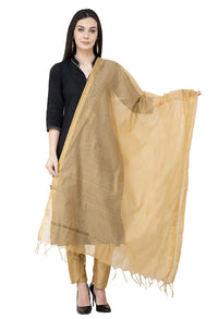 TRENDLOOK Women's  Solid Cotton Silk Dupatta
