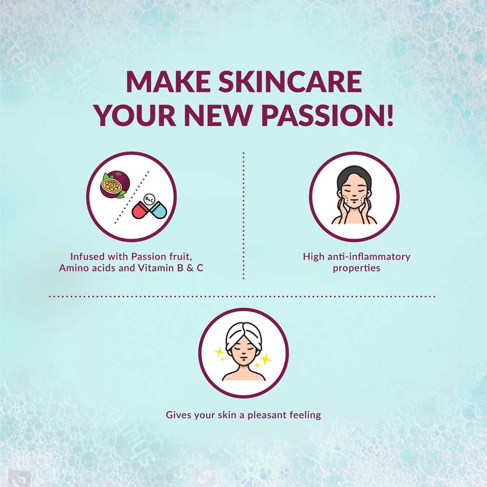 Olivia Hydrating Face Cleansing Foam With Passion Fruit For Deep Cleansing & Hydrated Skin, Mild Exfoliator & Cleansing Foam For Daily Use, Helps To Brighten The Skin, Face Wash Men And Women - 150Ml