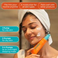 Skinvest Face Hug Barrier Repair Moisturizer with 70% Rice Water | Deep Hydration, Skin Barrier Repair & Brightening | Ceramides, Peptides & Niacinamide | Overnight Sleeping Mask | Lightweight | 50ml