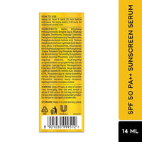 Ponds Sun Miracle SPF 50 PA++ Sunscreen Serum - Protect & Bright, With 1.25% Niacinamide, Prevent & Fade Dark Spots, Lightweight, No White Cast 14ml