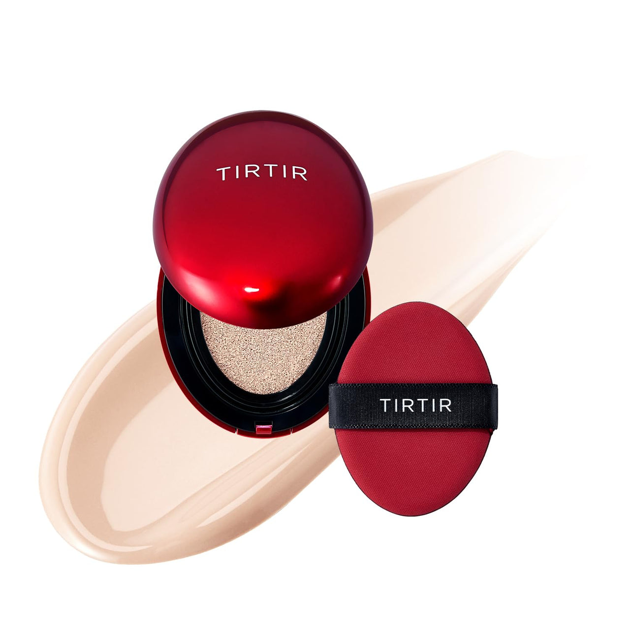 TIRTIR Mask Fit Red Cushion Foundation | Full coverage, Skin fit, Satin Glow Finish | Korean Cushion Foundation #15C FAIR PORCELAIN | 4.5g