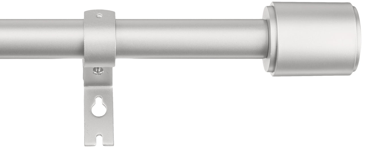 Basics Adjustable Curtain Rod Wall Bracket Hooks, Set of 2, Silver Nickel - 4-Pack (8 Brackets Total)