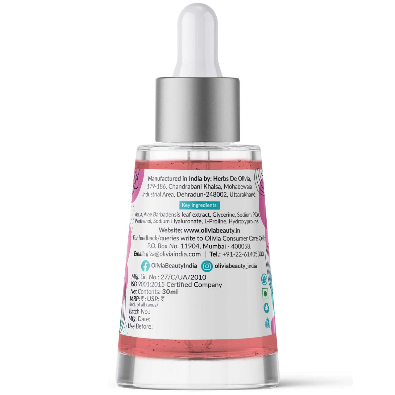 Olivia Youth Boost Face Serum with Collagen and Peptide | For Acne Prone Skin | Reduces Signs of Aging, Fine Lines & Wrinkles | Skincare for Women & Men | Simple Serum for Face – 30ml