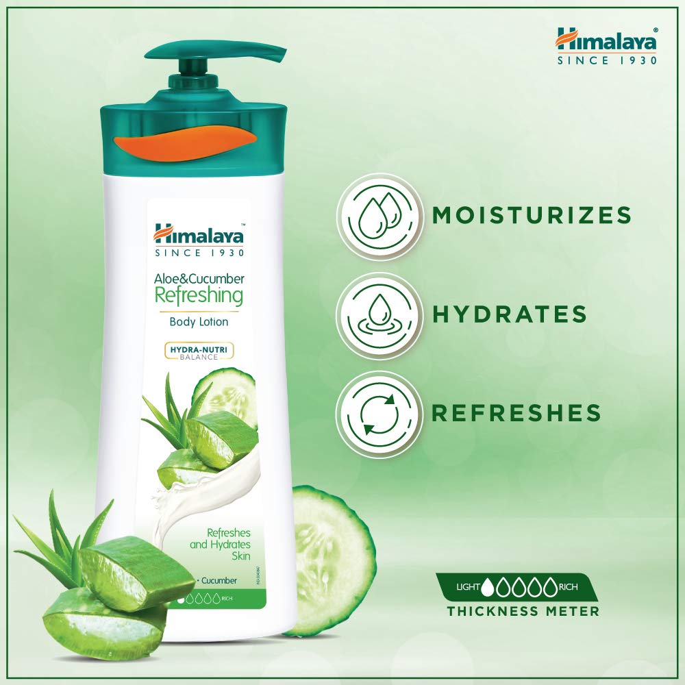 Himalaya Baby Body Lotion, For All Skin Types (400 ml) & Herbals Aloe and Cucumber Refreshing Body Lotion, 400ml