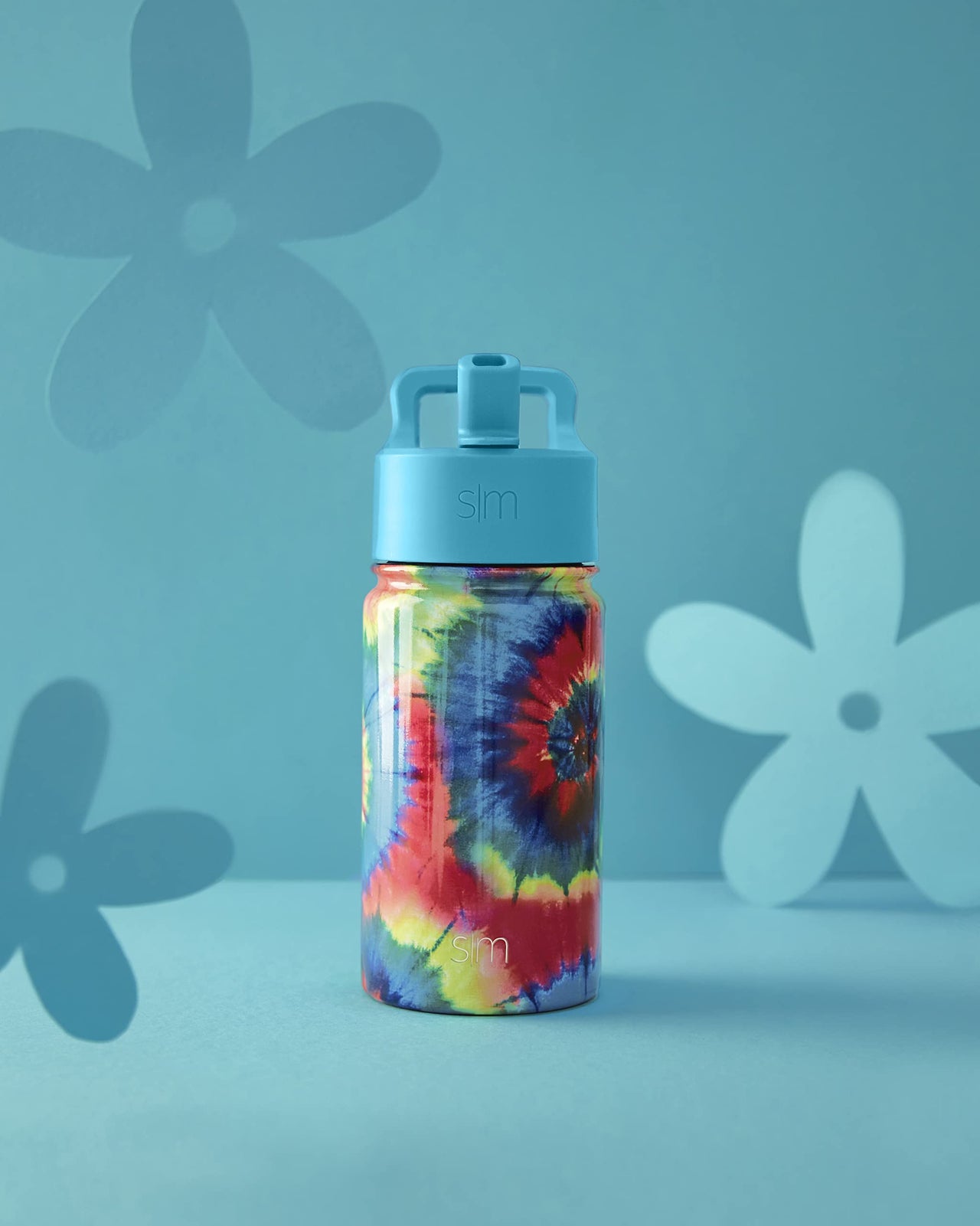 Simple Modern Kids Water Bottle with Straw Lid | Insulated Stainless Steel Reusable Tumbler for Toddlers, Girls | Summit Collection | 14oz, Tie-Dye -Tie-Dye