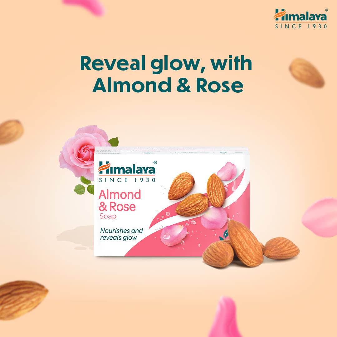 Himalaya Herbals Almond and Rose Soap, 125g (Pack of 6)