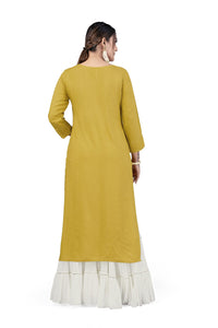 Fashion Dream Women Viscose Rayon Sequence Embroidered Straight Kurti
