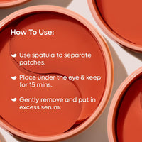 mCaffeine Cooling Under Eye Serum Patch for Brightness | Reduces Pigmentation with 4% Niacinamide & Kombucha Tea | Under Eye Patch Mask | Instantly Hydrates, Cools & De-Puffs - 15 Pairs