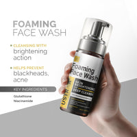 Ustraa Bright Skin Routine Combo - Foaming Face Wash - For Skin Brightening - 150 ml | Helps Prevent Blackheads | NO SLS & De-Tan Cream 50g - For Tan removal | With Japanese Yuzu | Prevents Dark Spots