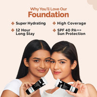 The Derma Co . 1% Hyaluronic Hydrating High Coverage Luminous Foundation Cream With Spf 40 Pa+++ For 12 Hour Long Stay Oil Control | For All Skin Types & Even Skin - 18Ml (04 Caramel, 18Ml), 1 Count