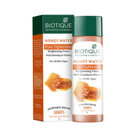 Biotique Honey Water Pore Tightening Brightening Toner With Himalayan Waters, 120ml & Biotique Honey Gel Soothe & Nourish Foaming Face Cleanser Foe All Skin Types, 120ml