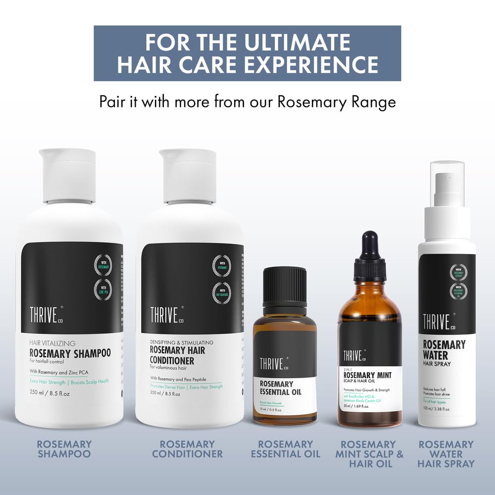 ThriveCo Rosemary Hair Shampoo For Voluminous Hair | Densifying & Stimulating Hair Growth | Promotes Hair Strength With Hyaplex™, Pea Peptide & Caffeine for Men & Women (250 ml)