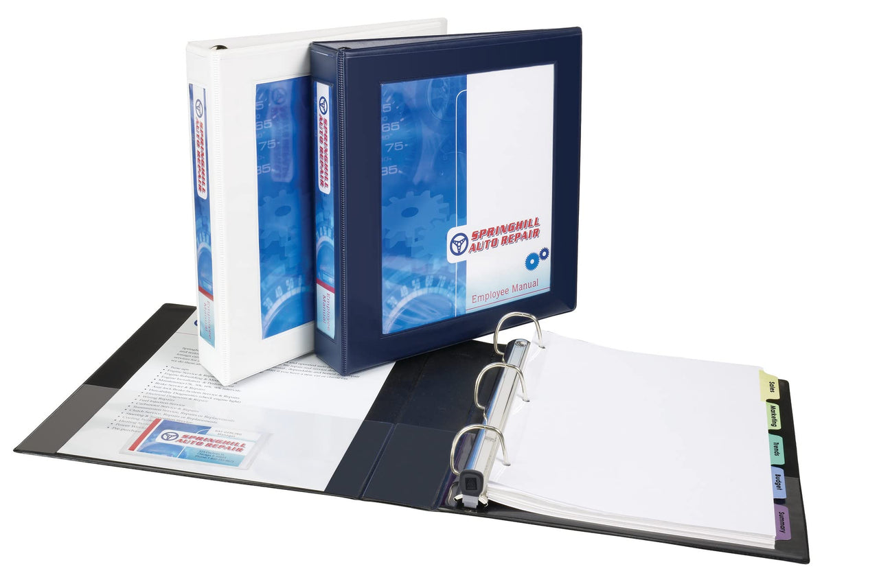 Avery Heavy-Duty Framed View 3-Ring Binder, 2" EZD Rings, 1 White Binder (68036)