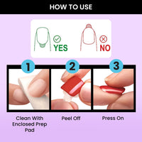 FACES CANADA Ultime Pro Splash Instant Manicure - Charcoal | 16 Pcs Press On Nail Extensions | Artificial Fake Nail Set | Long lasting and Durable | Lightweight & Comfortable