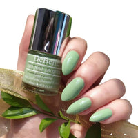 Debelle Gel Nail Polish Fleur Pistachio (Turquoise Mint Green Nail Paint)|Non Uv - Gel Glossy Finish |Chip Resistant | Seaweed Enriched Formula| Long Lasting|Cruelty And Toxic Free| 8Ml