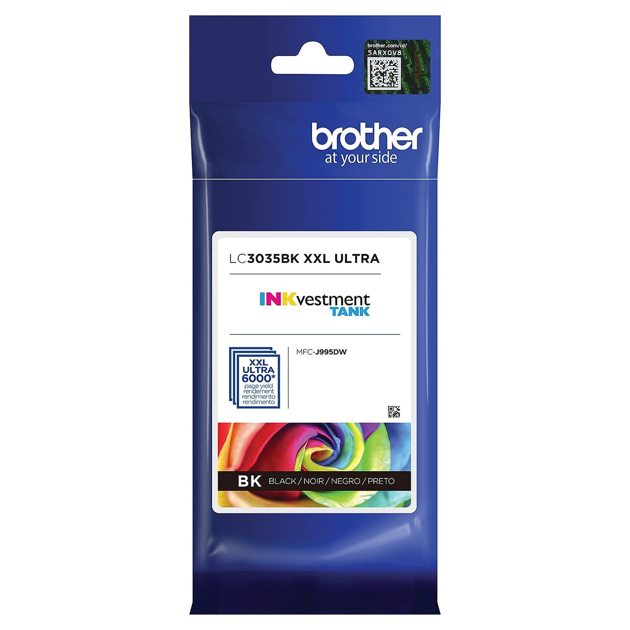 Brother Genuine LC3035BK, Single Pack Ultra High-Yield Black INKvestment Tank Ink Cartridge, Page Yield Up to 6,000 Pages, LC3035, Dash Replenishment Cartridge