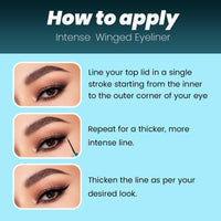 Shryoan Cool As Ice Eyeliner| Long Lasting With Easy Application, Waterproof & Smudge Proof With Matte Finish For Bold Eye Look (6ml) (Black)