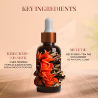Just Herbs - Kimsukadi Facial Oil | Face Oil for Glowing Skin & Skin Whitening | Suitable for Both Dry & Oily Skin | Face Oil for Acne Prone Skin | Oil for Face Massage | Herbal and Organic Face Oil | 30 ml