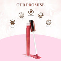 Just Herbs Lip Ink Lipstick Cica Infused Transfer Proof Long Lasting Plant Powered Lipstick for Women 2 ml (Hot Chocolate)