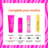 Foxtale Oil and Acne Control Face Wash | 2% Salicylic Acid + Niacinamide + Cica + Hyaluronic Acid | Fights Acne, Fades Marks, Controls Oil, Soothes Skin | Non-Drying Cleanser for Oily Skin