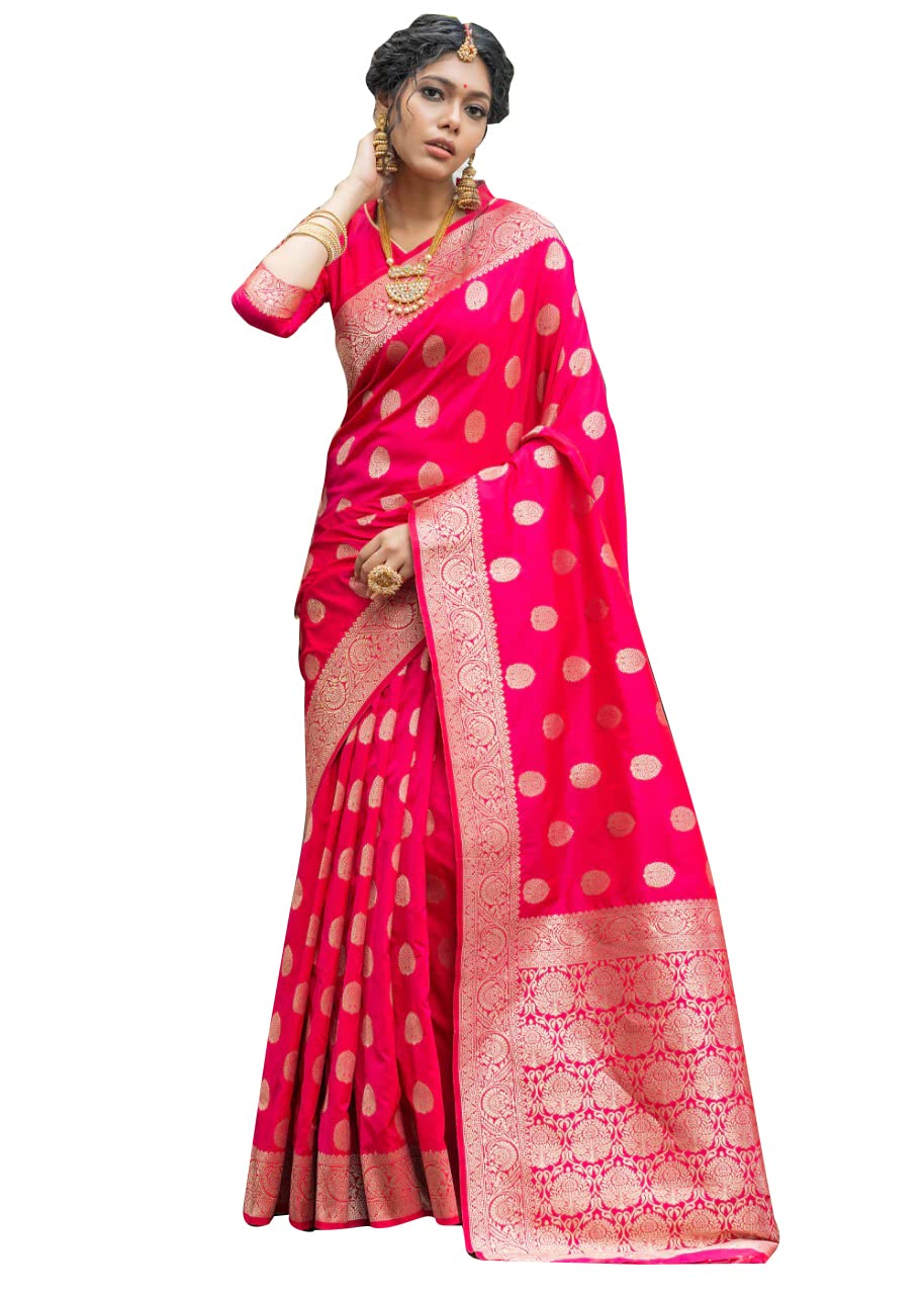 Avantika Fashion Women's  Kanjivaram Soft Pure Lichi Silk Banarasi Saree With Blouse Piece