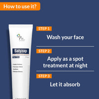 Fixderma Salyzap Lotion Night time, with Salicylic Acid Helps in Moisture Balance, For acne scars, pimples, Unclogs pores, Exfoliator, Soothes redness, Suitable for Oily and Acne-Prone skin, 20ml