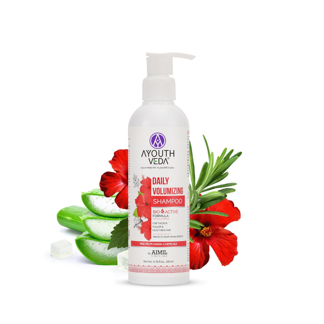 Ayouthveda Daily Volumizing Shampoo | Bio-Active Formula For Thicker Fuller & Healthier Hair Protects From Drying Effects 200ml