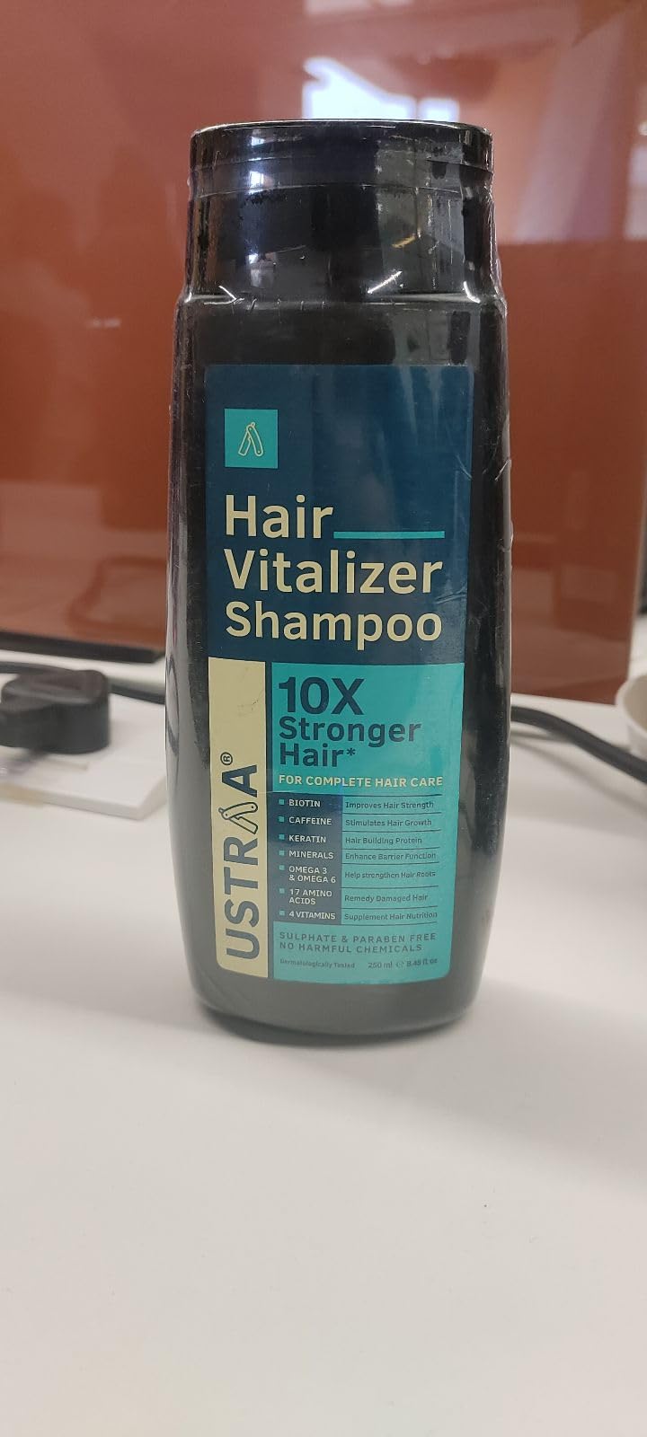 Ustraa Hair Vitalizer Shampoo - 250ml | Dermatologically Tested, Helps Keeps Your Hair Healthy & Hair Growth Cream - 100g | Helps improve Hair Roots Strengthen