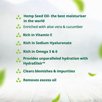 Hampa Hemp Foaming Facewash150ml, for Gentle, Mild & Hydrating Cleansing, Doesn't Dry Out Your Skin, for All Skin Types, with Hemp, Aloe Vera, Cucumber and Hyaluronic- No toxins
