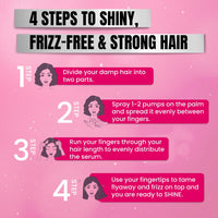 SESA Pro Shine Hair Serum For Women 2X Shine 48 hours Frizz Free For Dry Rough Hair, Smooth And Shiny With Omega 3 & Avocado, 100 ml
