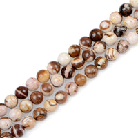 Bymitel 210pcs Natural Crystal Beads Stone Gemstone Round Energy Healing Loose Beads with Stretch Cord for Jewelry Making Bracelets Anklets (Brown Zebra Jasper, 6mm 210pcs) Brown Zebra Jasper