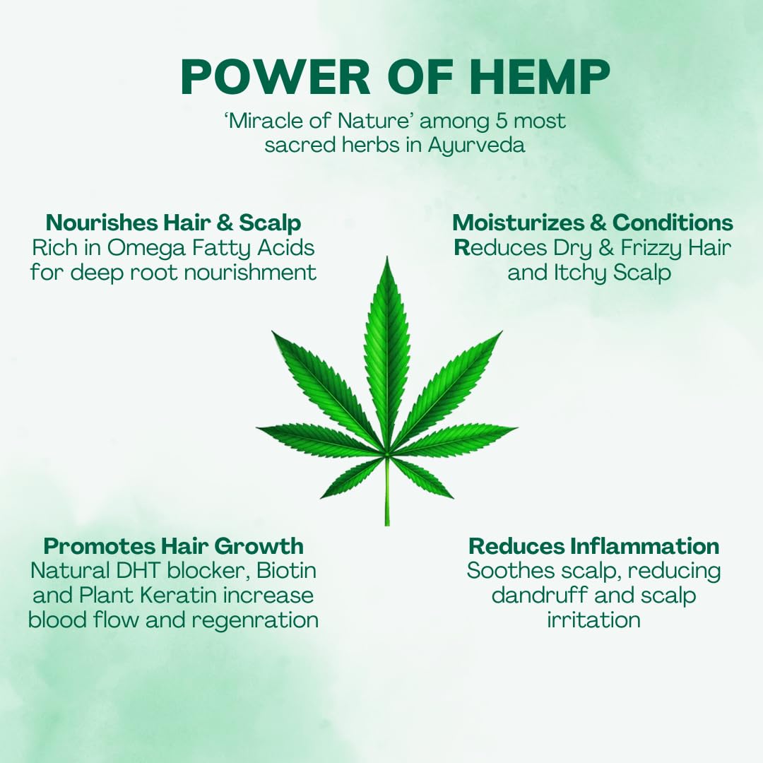 Hampa Hemp Hair Growth Serum for Men and Women, Visible Reduction in Hairfall, Hair Breakage and New Hair Growth in 30 Days, All Natural No Synthetic Active, Natural DHT Blocker and Biotin, Rosemary and Other Ayurvedic Herbs, All Hair Type, 30 Day Pack (1