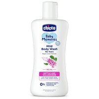 Chicco Baby Moments Mild Gel Body Wash - Relax, 200Ml | With Nettle & Willowherb | No Tears Formula With Natural Ingredients For Moisturized Skin|Phenoxyethanol, Parabens & Lauryl Sulphates Free