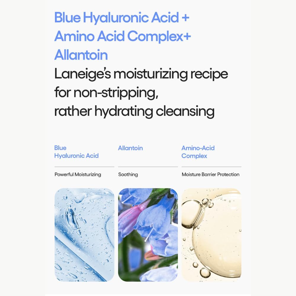 Laneige Combo of 2 including Cream Skin Toner (50ml) and Hyaluronic Acid Gel Cleanser(80ml)
