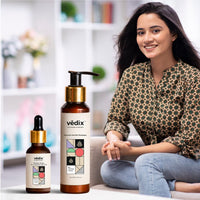 Vedix Vikleda Shampoo & Vithan Hair Growth Serum Combo For Women & Men | For Dry Hair & Hair Growth | 100ml + 40 ml