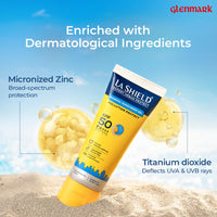 La Shield Pollution Protect SPF 50 Mineral Sunscreen Gel | PA+++ | Lightweight & Oil free | Moisture boost formula | Water resistant| All Skin types |Dermatologist Tested | 50g