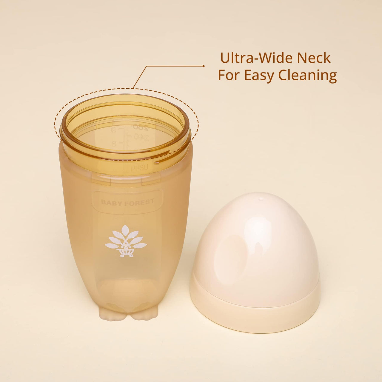 Baby Forest Anti-Colic Options+ Ultra Wide Baby Bottle- Bottle to Prevent Colic & Fuss, Pack of 1, 260ml