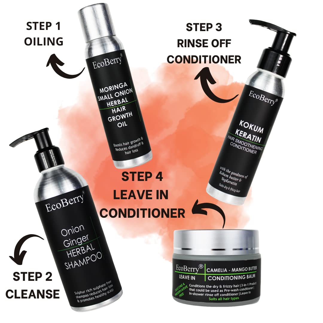 EcoBerry Kokum Keratin Hair Conditioner For Hair Conditioning Men & Women | Intense Hydration | 100% Pure, Natural & Handmade, Chemical Free Silicone Free Paraben Free | Vegan 100ml