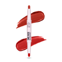 Shryoan 2-in-1 Twin-Tastic Lipstick | Soft Lip| Matte| Crayon | Long Lasting, Waterproof |Highly Pigmented Lipstick | Pack of 1 (Orange)