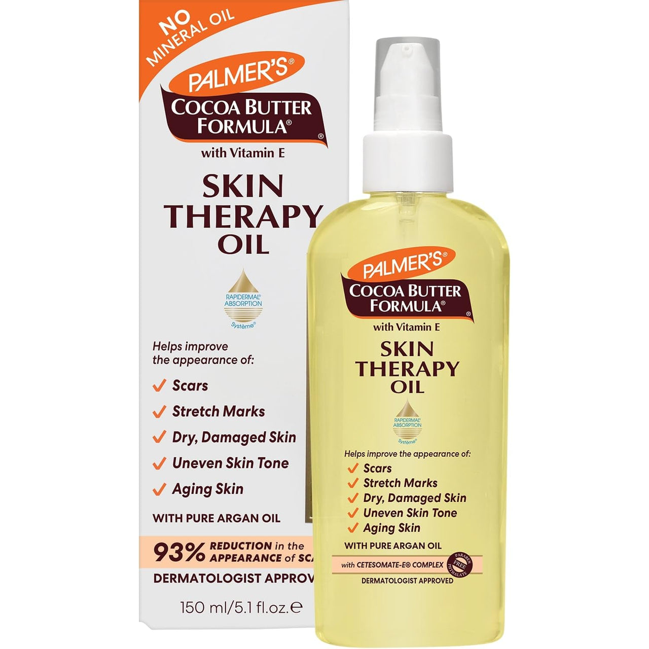 Palmer's Cocoa Butter Skin Therapy Oil for Scars, Stretch Marks, Uneven Skin Tone & Ageing Skin - 150ml