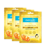 Everyuth Naturals Golden Glow 24K Gold Sheet Mask Pack of 3